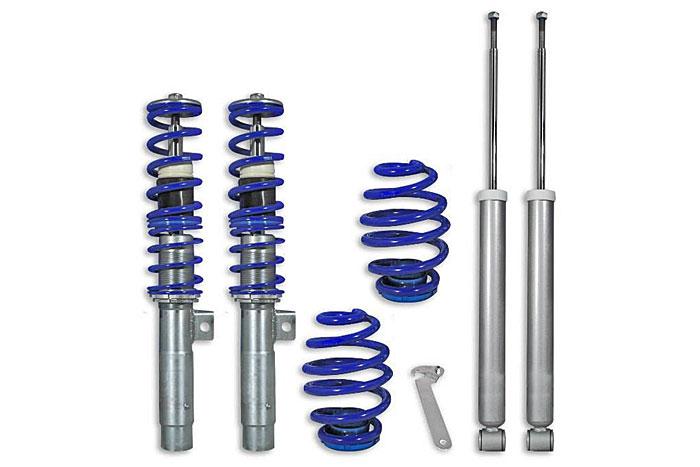 GF150107, Triple-S Schroefset, BMW 3-serie Compact  316ti / 318ti E46 06/2001-02/2005, 850KG max vooraslast, Bij deze set zijn verkorte koppelstangen noodzakelijk, deze zijn los verkrijgbaar.